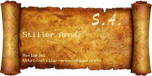 Stiller Arnó névjegykártya